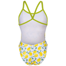 Load image into Gallery viewer,     arena-womens-swimsuit-lemons-print-xcross-back-soft-green-white-multi-005938-510-ontario-swim-hub-4
