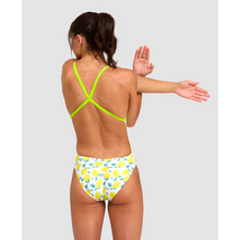 Load image into Gallery viewer,     arena-womens-swimsuit-lemons-print-xcross-back-soft-green-white-multi-005938-510-ontario-swim-hub-6
