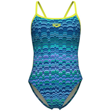 Load image into Gallery viewer, arena-womens-swimsuit-ondulation-lace-back-multi-navy-soft-green-008155-177-ontario-swim-hub-2
