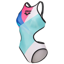 Load image into Gallery viewer, arena-womens-swimsuit-one-placement-tech-back-multi-black-010671-505-ontario-swim-hub-1
