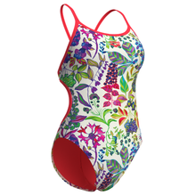 Load image into Gallery viewer, arena-womens-swimsuit-painting-lace-back-multi-bright-coral-011686-140-ontario-swim-hub-3
