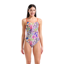 Load image into Gallery viewer, arena-womens-swimsuit-painting-lace-back-multi-bright-coral-011686-140-ontario-swim-hub-5
