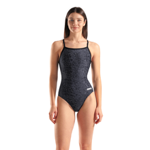 Load image into Gallery viewer, arena-womens-swimsuit-snakeskin-lightdrop-back-black-team-black-010157-500-ontario-swim-hub-4
