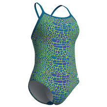 Load image into Gallery viewer, arena-womens-swimsuit-snakeskin-lightdrop-back-blue-cosmo-multi-blue-cosmo-010157-506-ontario-swim-hub-3
