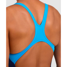 Load image into Gallery viewer,     arena-womens-swimsuit-spikes-pro-back-navy-turquoise-005971-780-ontario-swim-hub-9
