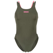 Load image into Gallery viewer, arena-womens-swimsuit-swim-tech-multi-solid-dark-sage-shocking-pink-008054-609-ontario-swim-hub-2
