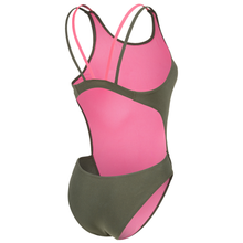 Load image into Gallery viewer, arena-womens-swimsuit-swim-tech-multi-solid-dark-sage-shocking-pink-008054-609-ontario-swim-hub-3
