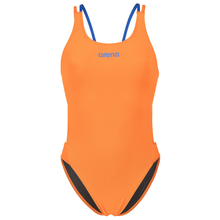 Load image into Gallery viewer, arena-womens-swimsuit-swim-tech-multi-solid-team-orange-neon-blue-008054-380-ontario-swim-hub-2

