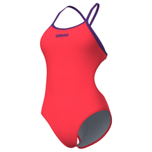 Load image into Gallery viewer, arena-womens-swimsuit-tie-back-solid-bright-coral-plum-010350-999-ontario-swim-hub-1
