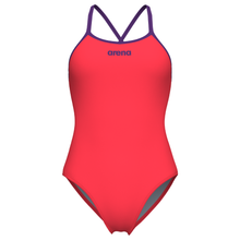 Load image into Gallery viewer, arena-womens-swimsuit-tie-back-solid-bright-coral-plum-010350-999-ontario-swim-hub-2
