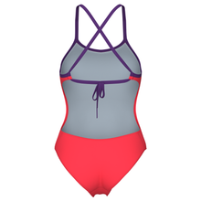Load image into Gallery viewer, arena-womens-swimsuit-tie-back-solid-bright-coral-plum-010350-999-ontario-swim-hub-4
