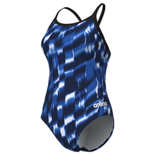 Load image into Gallery viewer, arena-womens-swimsuit-wave-lightdrop-back-black-team-royal-011640-200-ontario-swim-hub-1
