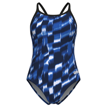 Load image into Gallery viewer, arena-womens-swimsuit-wave-lightdrop-back-black-team-royal-011640-200-ontario-swim-hub-2
