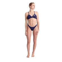 Load image into Gallery viewer, arena-womens-team-swim-top-tie-back-solid-navy-white-004768-750-ontario-swim-hub-4
