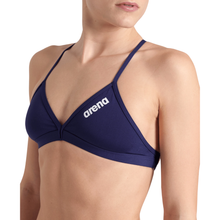 Load image into Gallery viewer, arena-womens-team-swim-top-tie-back-solid-navy-white-004768-750-ontario-swim-hub-5
