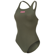 Load image into Gallery viewer, arena-womens-team-swimsuit-swim-pro-solid-dark-sage-shocking-pink-004760-609-ontario-swim-hub-2
