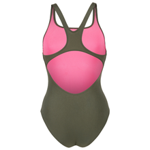 Load image into Gallery viewer, arena-womens-team-swimsuit-swim-pro-solid-dark-sage-shocking-pink-004760-609-ontario-swim-hub-3
