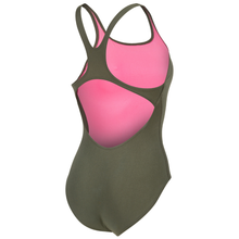 Load image into Gallery viewer, arena-womens-team-swimsuit-swim-pro-solid-dark-sage-shocking-pink-004760-609-ontario-swim-hub-4
