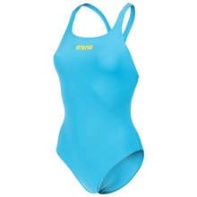 Load image into Gallery viewer, arena-womens-team-swimsuit-swim-pro-solid-turquoise-yellow-star-004760-802-ontario-swim-hub-2
