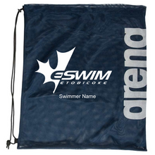 Load image into Gallery viewer,    eswim-arena-team-mesh-bag-navy-printed-embroidered-ontario-swim-hub-1
