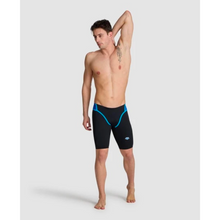 Load image into Gallery viewer,     mens-arena-icons-swim-jammer-black-neon-blue-red-006675-584-ontario-swim-hub-7
