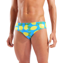 Load image into Gallery viewer, mens-arena-lemons-swim-briefs-turquoise-multi-010709-858-ontario-swim-hub-2
