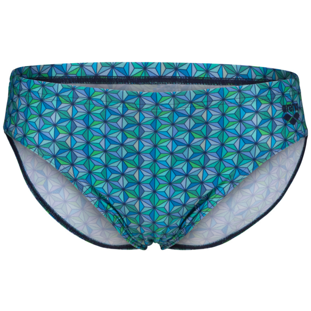 MEN'S ARENA SWIM BRIEF STARFISH PRINT - TURQUOISE/MULTI
