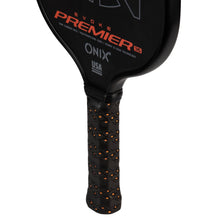 Load image into Gallery viewer, Onix Evoke Premier Pro Raw Carbon Pickleball Paddle 16 mm - handle closeup
