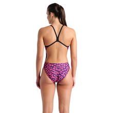 Load image into Gallery viewer, womens-arena-printed-swimsuit-challenge-back-fuchsia-multi-black-009443-950-ontario-swim-hub-2
