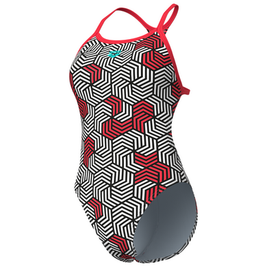 womens-arena-swimsuit-geometry-booster-back-multi-black-bright-coral-010178-540-ontario-swim-hub-1