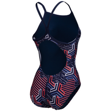 Load image into Gallery viewer,     womens-arena-swimsuit-kikko-pro-navy-team-red-white-blue-005893-417-ontario-swim-hub-3
