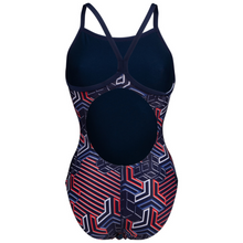 Load image into Gallery viewer,     womens-arena-swimsuit-kikko-pro-navy-team-red-white-blue-005893-417-ontario-swim-hub-4
