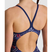 Load image into Gallery viewer,     womens-arena-swimsuit-kikko-pro-navy-team-red-white-blue-005893-417-ontario-swim-hub-8
