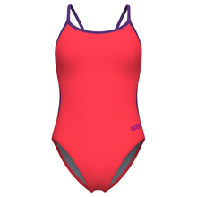 Load image into Gallery viewer, womens-arena-swimsuit-lace-back-solid-bright-coral-plum-004651-990-ontario-swim-hub-1

