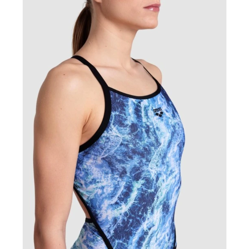 WOMEN'S ARENA SWIMSUIT PACIFIC SUPER FLY BACK - BLACK/BLUE