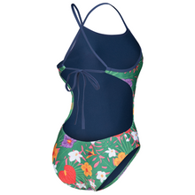 Load image into Gallery viewer, One-piece swimsuit with floral design on a white background
