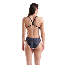 Load image into Gallery viewer, womens-arena-swimsuit-snake-skin-challenge-back-black-team-black-010156-500-ontario-swim-hub-6
