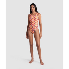 Load image into Gallery viewer, womens-arena-swimsuit-strawberry-tech-back-fluo-red-orange-multi-007157-439-ontario-swim-hub-4
