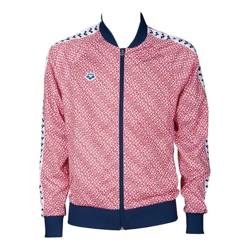 ARENA - M RELAX IV TEAM JACKET - DIAMONDS:WHITE:RED:NAVY (001229-417) front