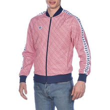 Load image into Gallery viewer, ARENA - M RELAX IV TEAM JACKET - DIAMONDS:WHITE:RED:NAVY (001229-417) model front
