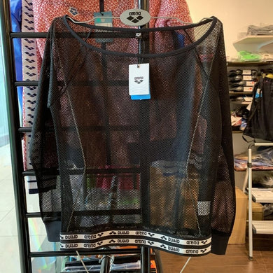 ARENA - W GYM L:S MESH - BLACK (001615-500) front