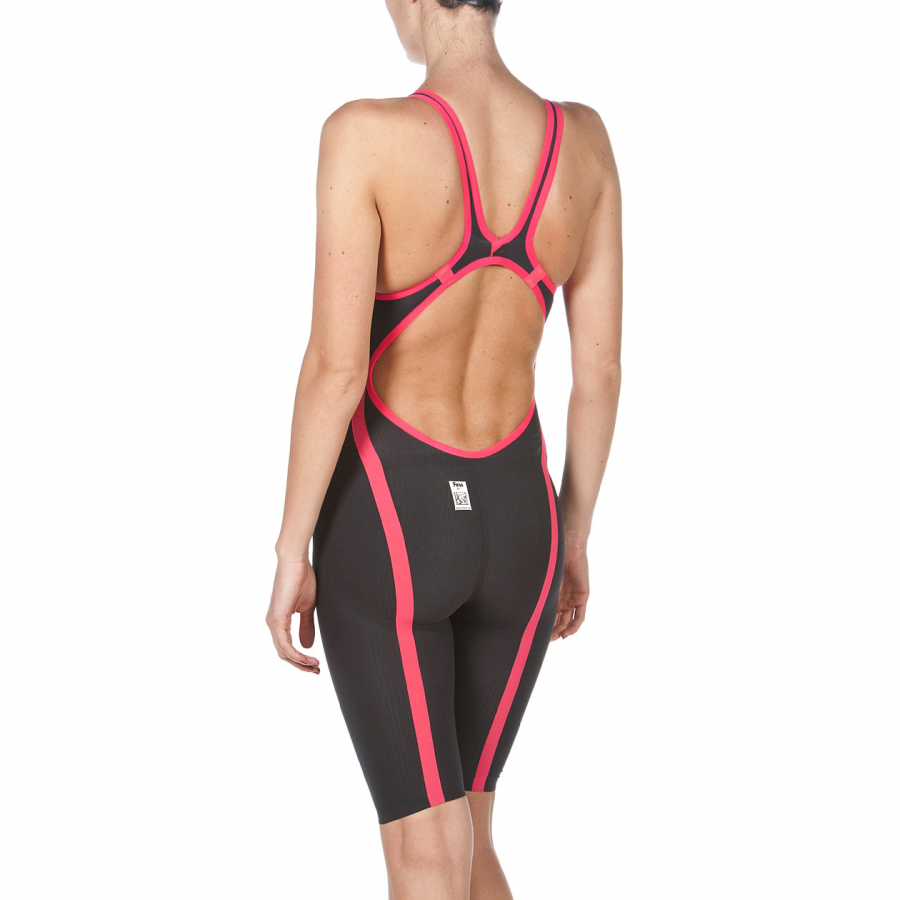 ARENA WOMEN S POWERSKIN CARBON FLEX VX OPEN BACK DARK GREY FLUO RED OntarioSwimHub