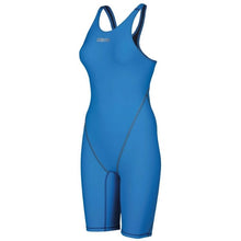 Load image into Gallery viewer, arena Race Suit for Women in Royal Blue - Women’s Powerskin ST 2.0 Full Body Short Leg Open Back Kneeskin front left
