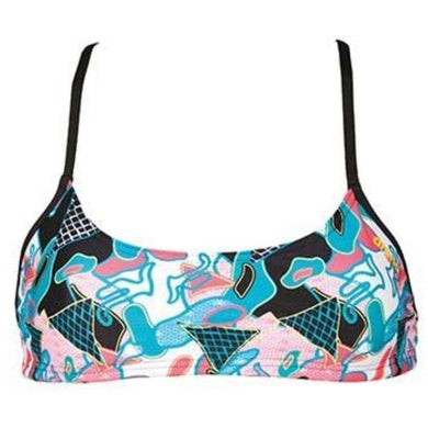 WOMEN'S BANDEAU PLAY BIKINI TOP - PATTERNED - OntarioSwimHub