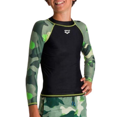 BOYS' LONG SLEEVE ALLOVER RASH VEST - OntarioSwimHub