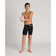 Load image into Gallery viewer, arena Race Suit for Boys in Black - Boys&#39; Powerskin ST 2.0 Jammer model full length
