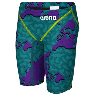 arena Race Suit for Boys in Limited Edition Purple Map - Boys' Powerskin ST 2.0 Jammer front left