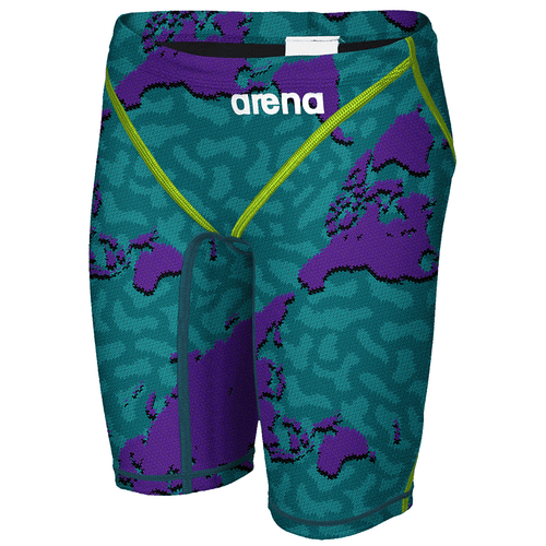 arena Race Suit for Boys in Limited Edition Purple Map - Boys' Powerskin ST 2.0 Jammer front left