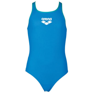 ONLY SIZE 26 - GIRLS' BIG LOGO ONE-PIECE SWIMSUIT - BLUE - OntarioSwimHub
