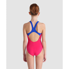 Load image into Gallery viewer, arena-girls-biglogo-swim-pro-back-one-piece-swimsuit-freak-rose-neon-blue-001332-980-ontario-swim-hub-6
